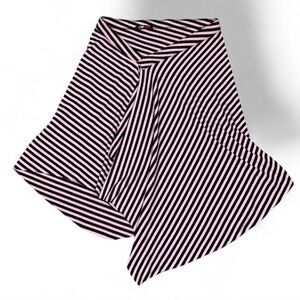 Y2K Pink & Black Striped Asymmetrical Handkerchief Skirt